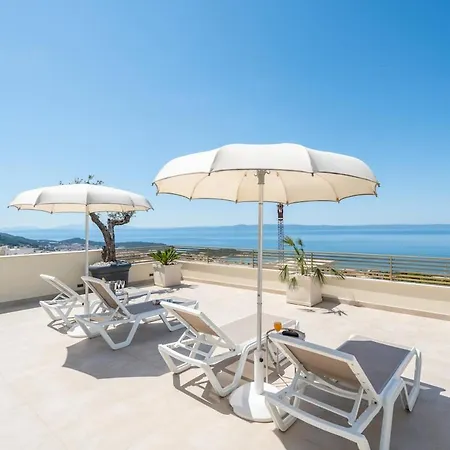 Penthouse Golden View With Private Jacuzzi And 100m2 Terrace - Exklusiv Apartment Makarska